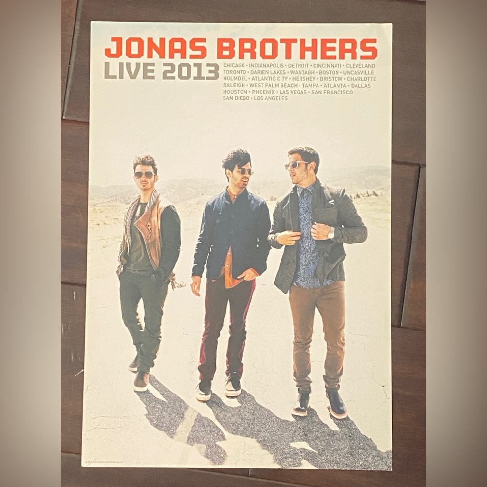 2013 Jonas Brothers Tour Meet and Greet Poster – Exclusive
